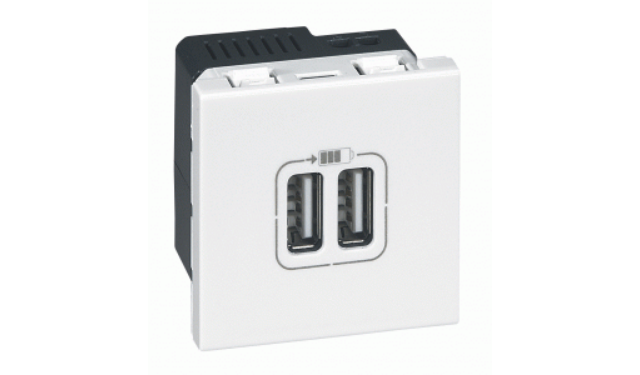 Prise double chargeur USB Programme Mosaic : une prise universelle pour recharger tous les appareils mobiles