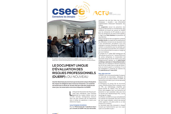 Lettre d’actualité CSEEE Printemps 2022