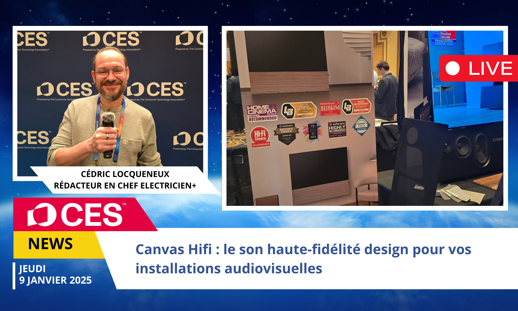 Canvas Hifi au CES 2025 : le son haute-fidélité design pour vos installations audiovisuelles