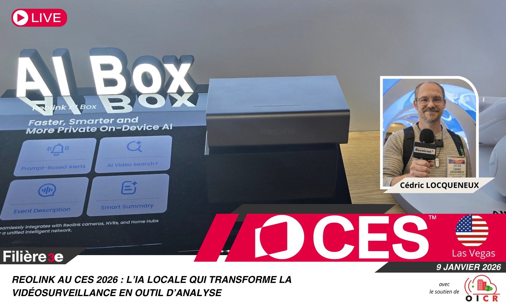 Reolink au CES 2026 : l’IA locale qui transforme la vidéosurveillance en outil d’analyse